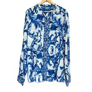Antica Sartoria By Giacomo Cinque Button Down Shirt Mens Size L Cotton Light